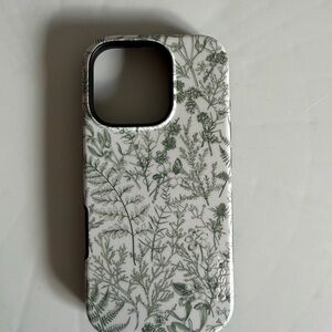 Floral Botanical iPhone Case - White & Green
